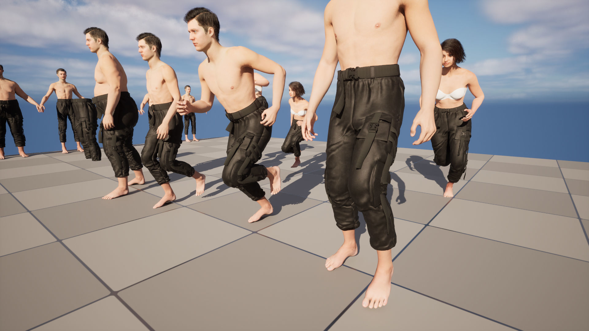 Pants Holster 230 - All MH Bodies - UE5 Skeletons - Rigged Low-poly 3D model_13