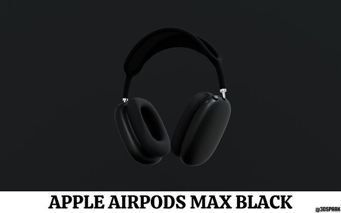 Apple AirPods Max 3D Model By Apple Black Colour 3D model