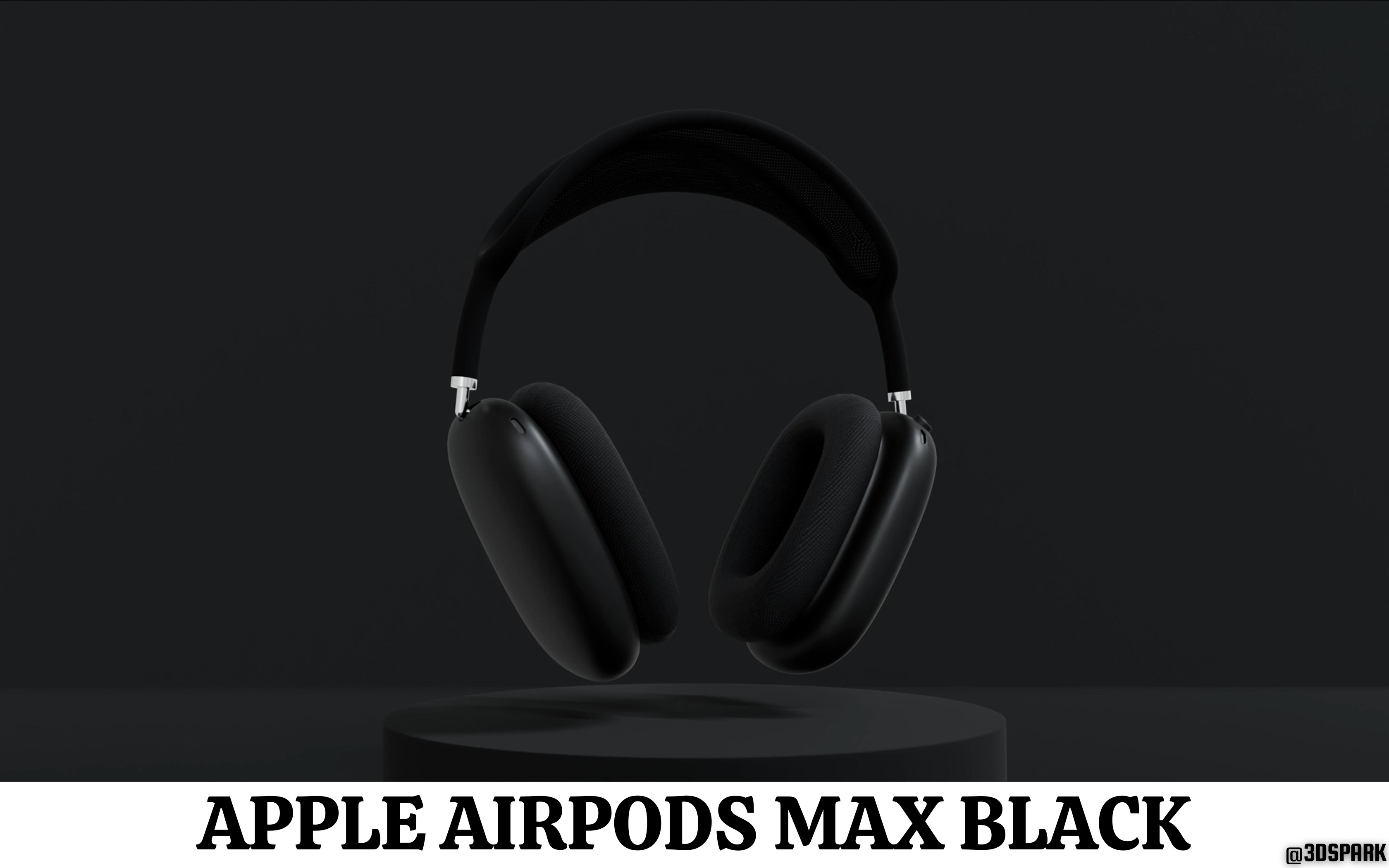 Apple AirPods Max 3D Model By Apple Black Colour 3D model_3
