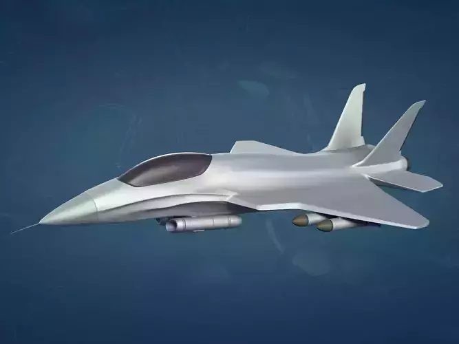 Generic Fighter Jet - Aircraft - Military Attack Airplane Low-poly 3D model