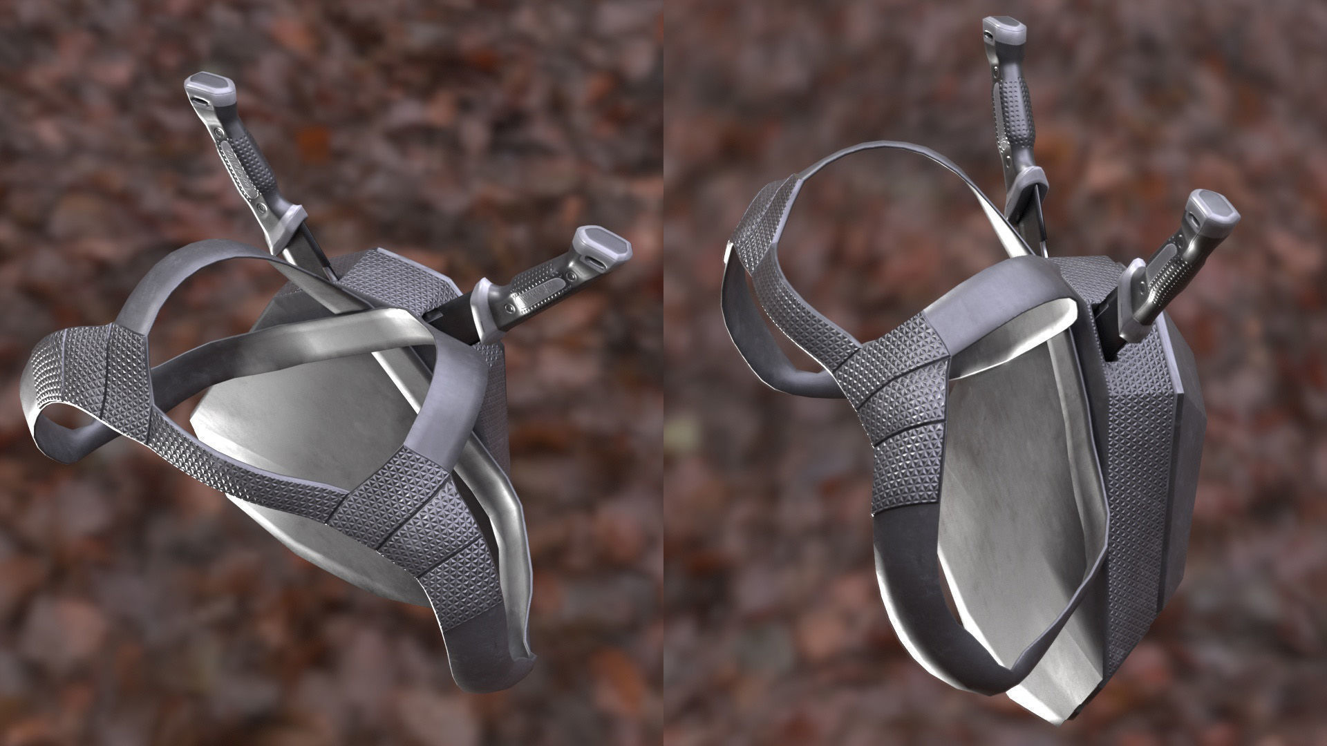 Backpack Machete 228 - All MH Bodies - UE5 Skeletons - Rigged Low-poly 3D model_11