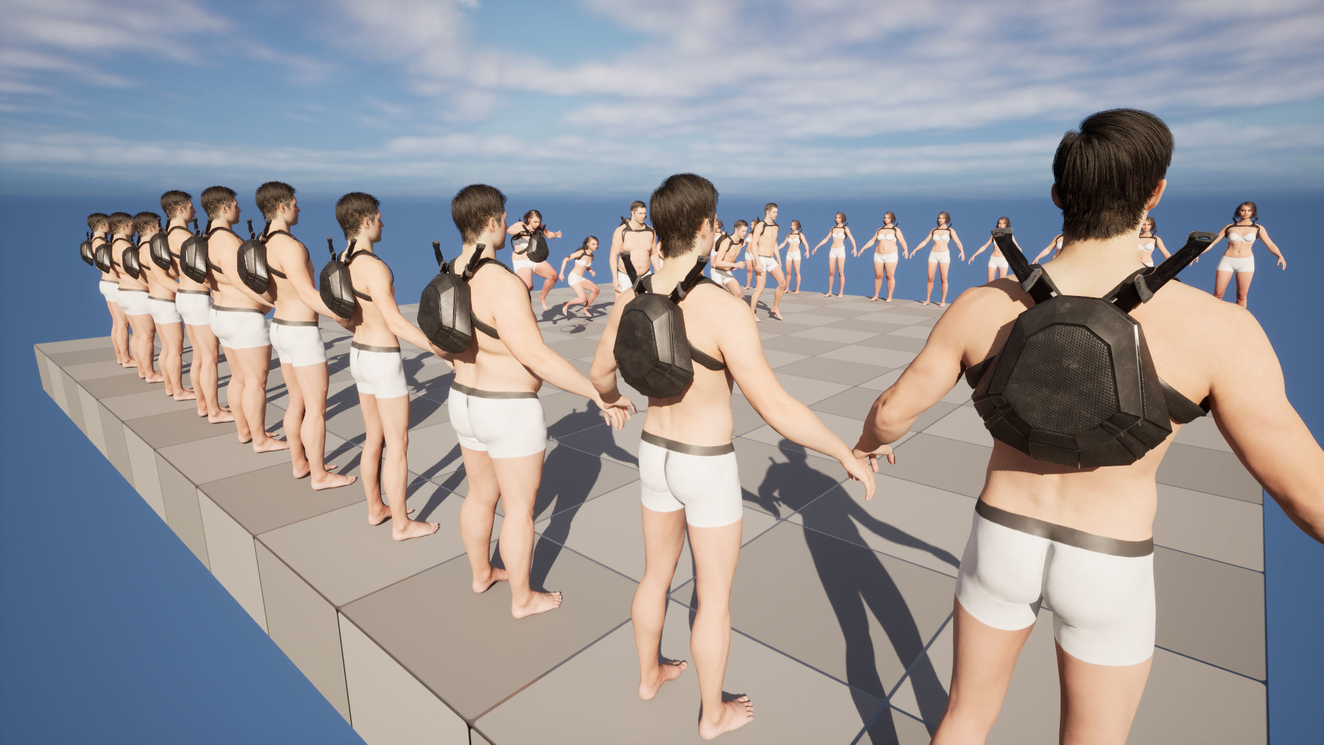 Backpack Machete 228 - All MH Bodies - UE5 Skeletons - Rigged Low-poly 3D model_17