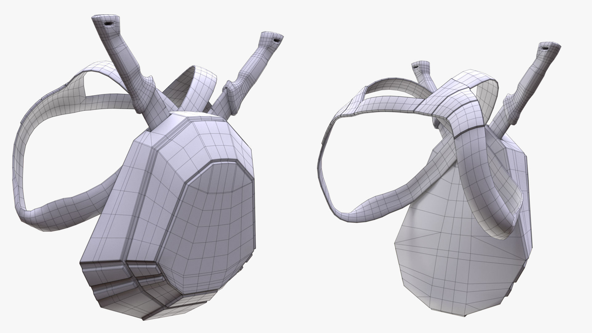 Backpack Machete 228 - All MH Bodies - UE5 Skeletons - Rigged Low-poly 3D model_12