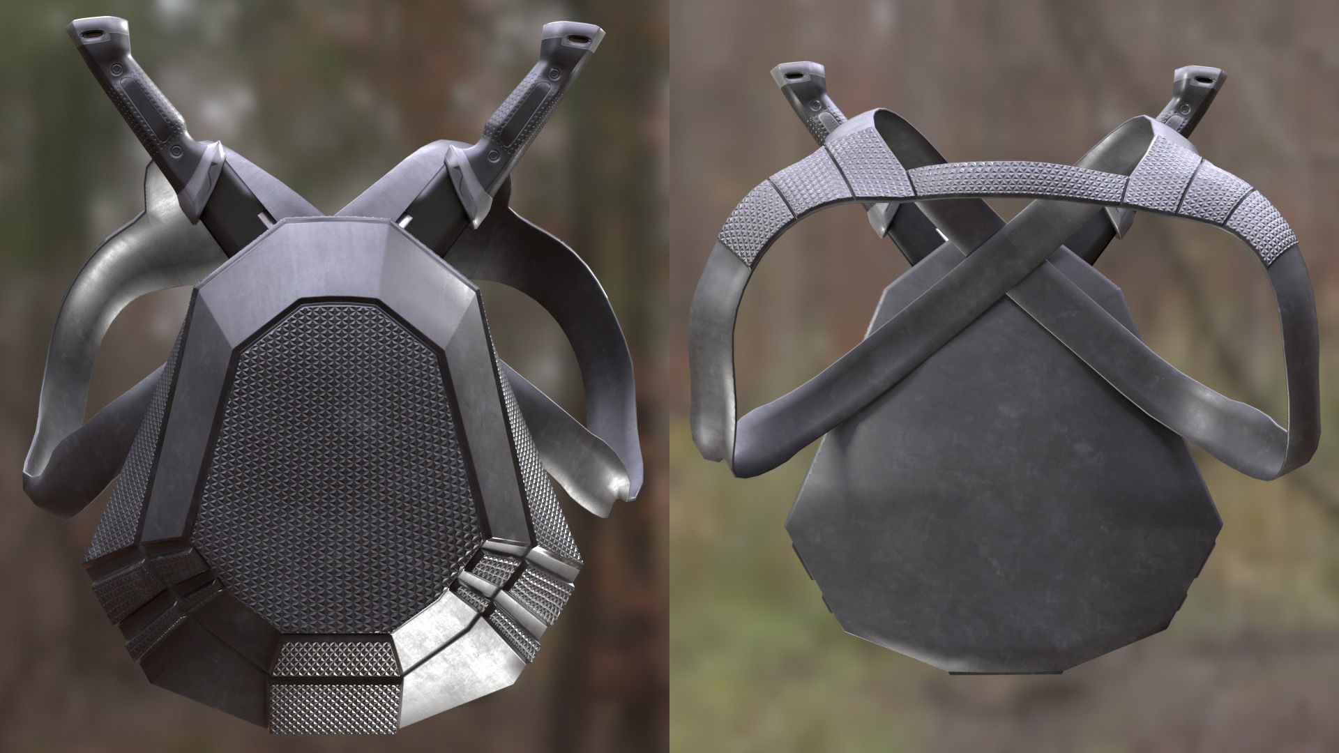 Backpack Machete 228 - All MH Bodies - UE5 Skeletons - Rigged Low-poly 3D model_5