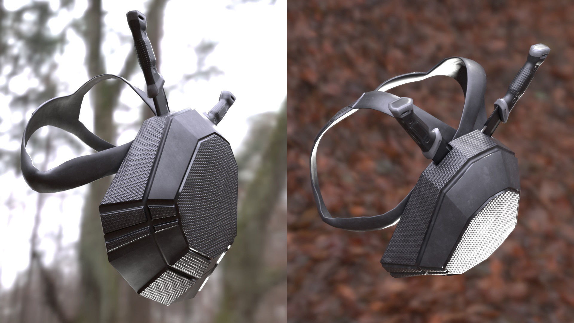 Backpack Machete 228 - All MH Bodies - UE5 Skeletons - Rigged Low-poly 3D model_7