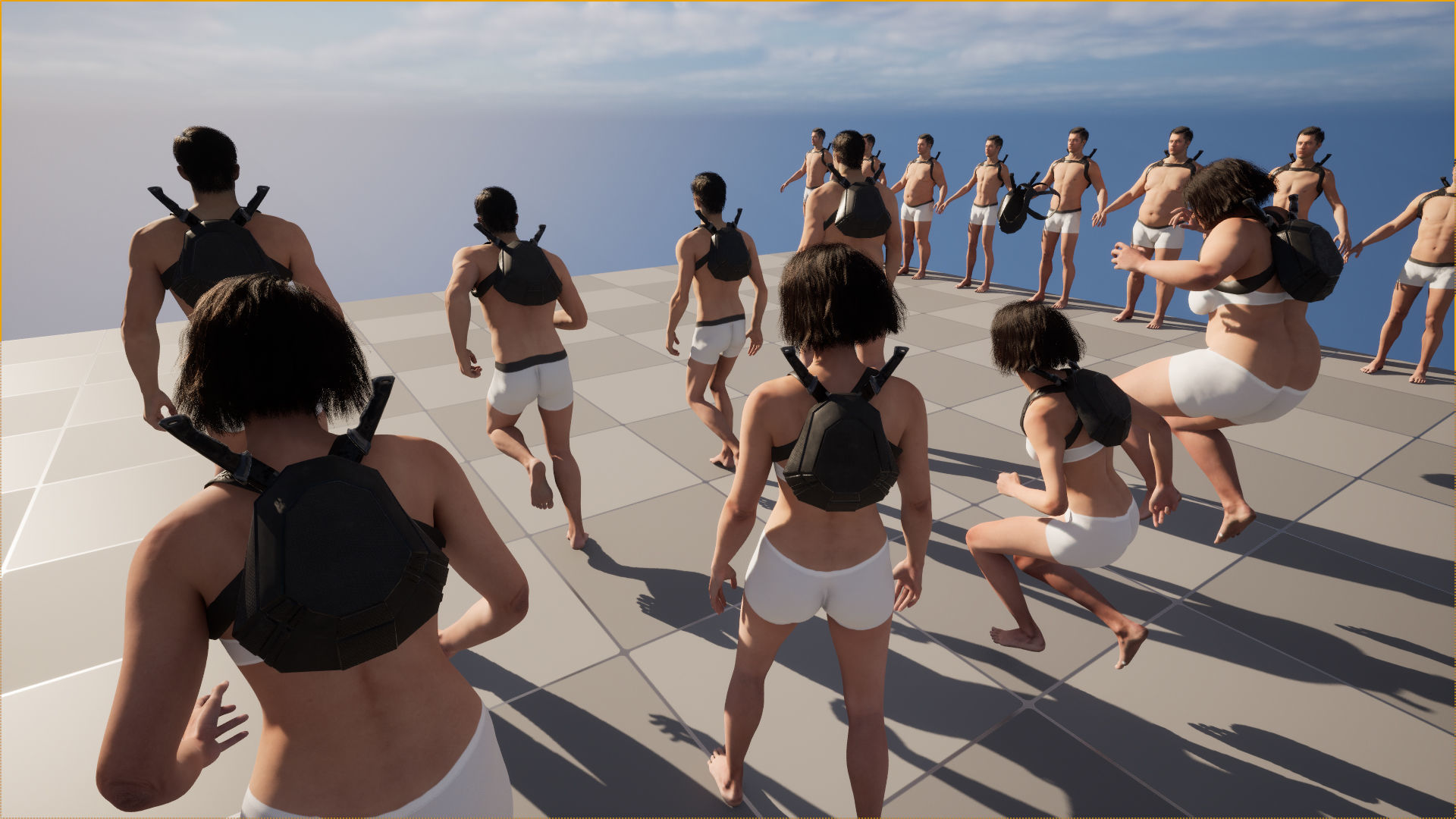 Backpack Machete 228 - All MH Bodies - UE5 Skeletons - Rigged Low-poly 3D model_19