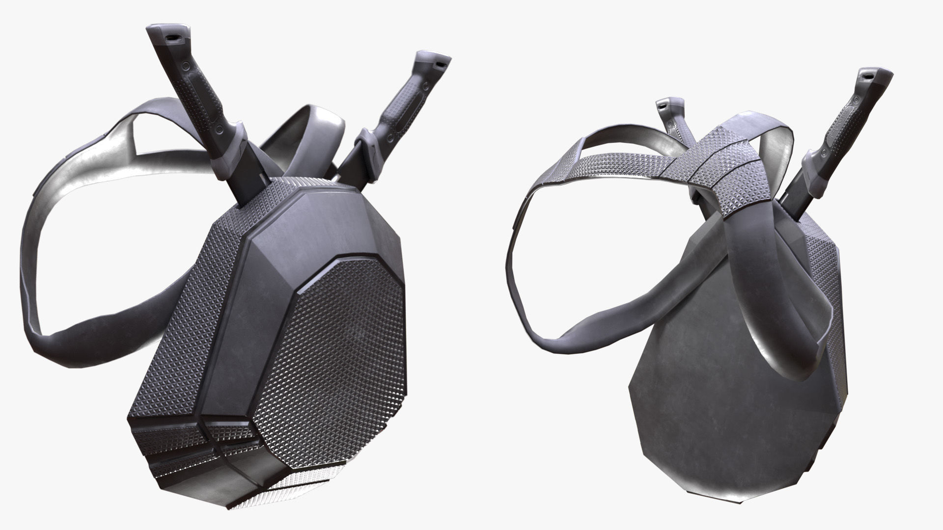 Backpack Machete 228 - All MH Bodies - UE5 Skeletons - Rigged Low-poly 3D model_3