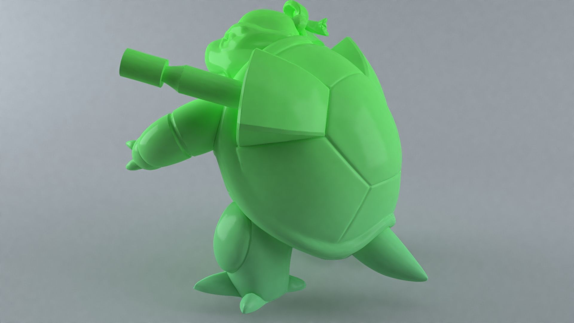 ShellShock Hybrid - ninja turtle blastoise pokemon3d model 3D print model_4