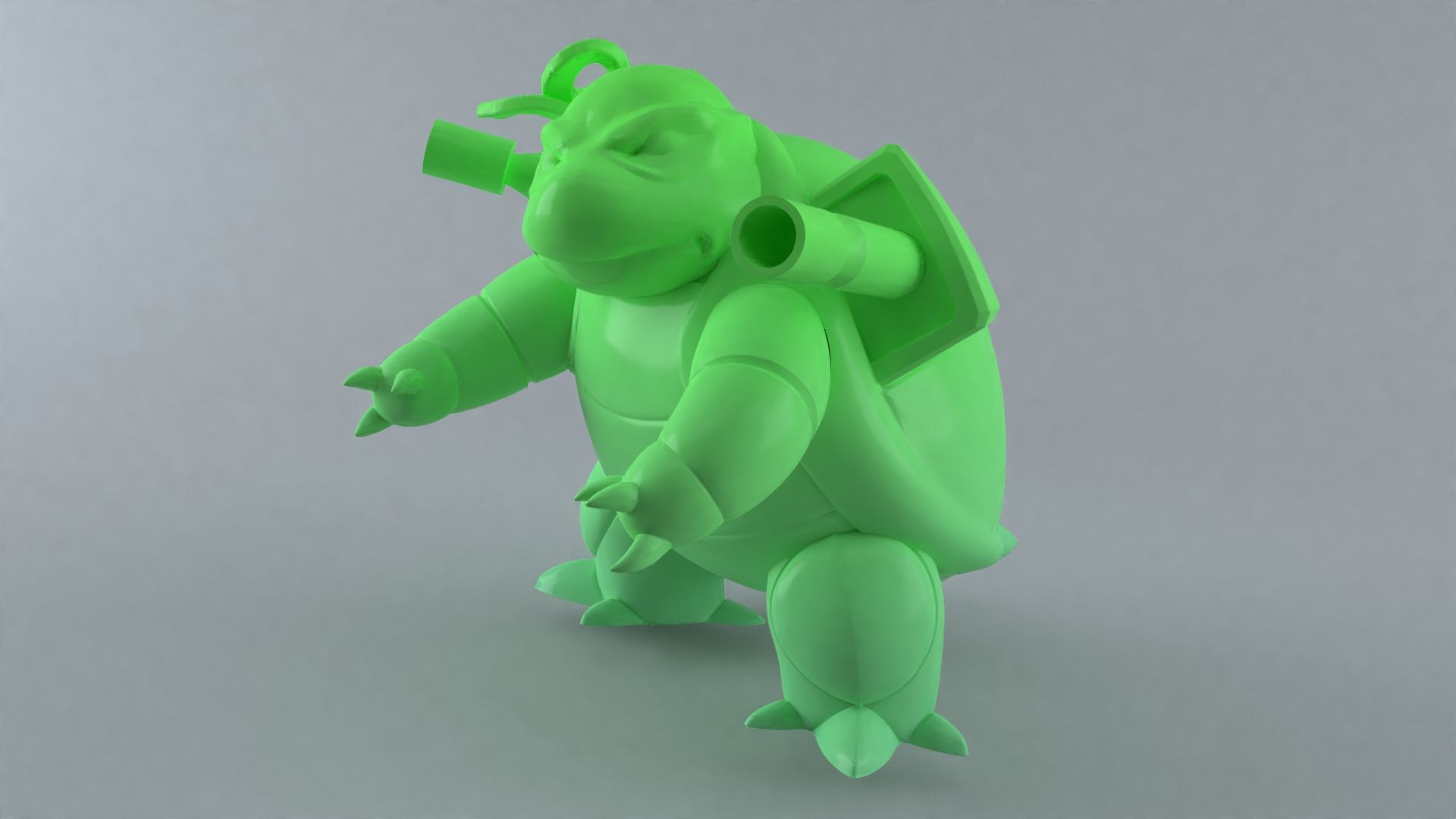 ShellShock Hybrid - ninja turtle blastoise pokemon3d model 3D print model_2