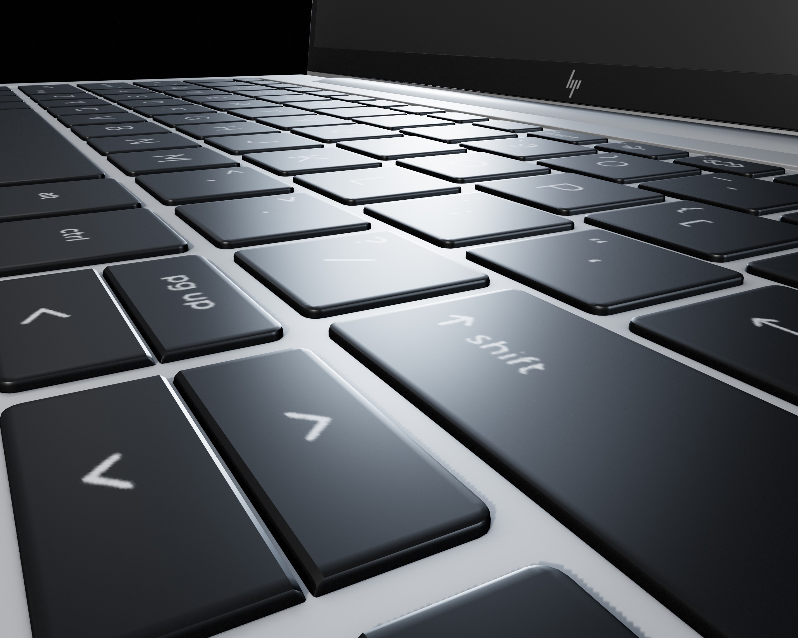 HP Laptop 3D Model Low-poly 3D model_3