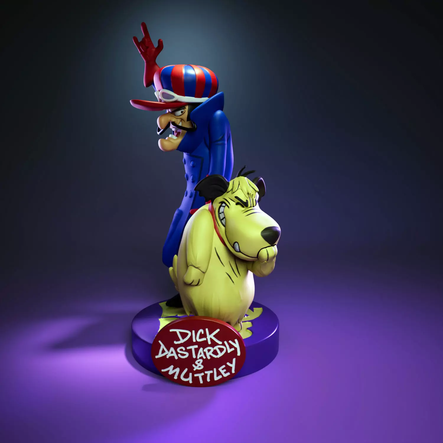 Dick Dastardly And Muttley - The Wacky Races 3D print model_0