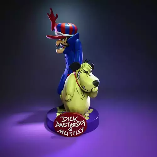 Dick Dastardly And Muttley - The Wacky Races 3D print model