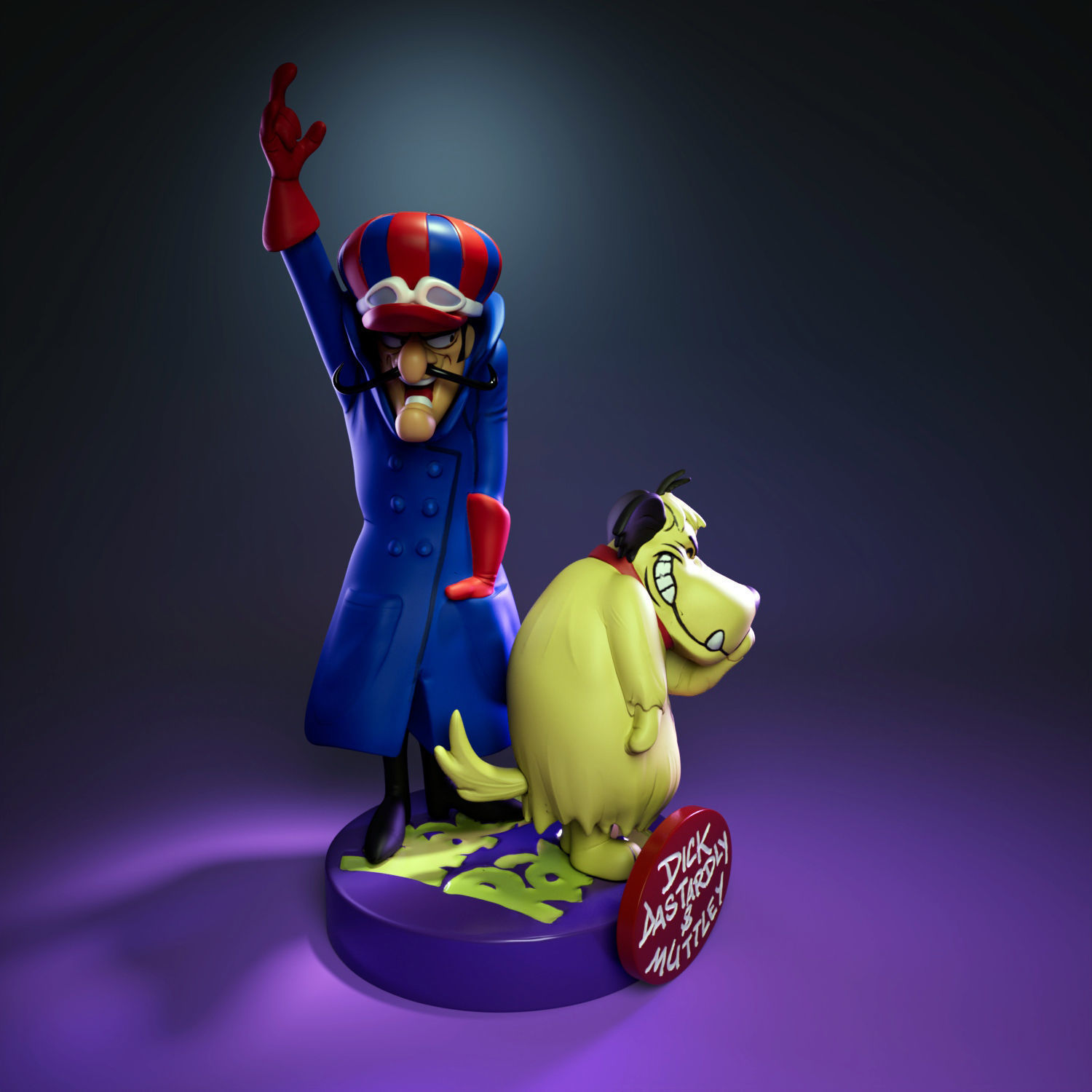 Dick Dastardly And Muttley - The Wacky Races 3D print model_1