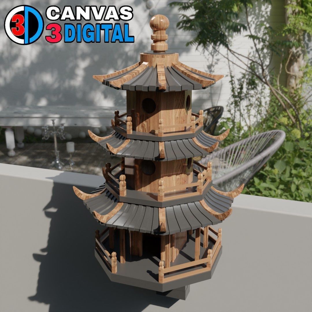 BIRD HOUSE 3D print model_2