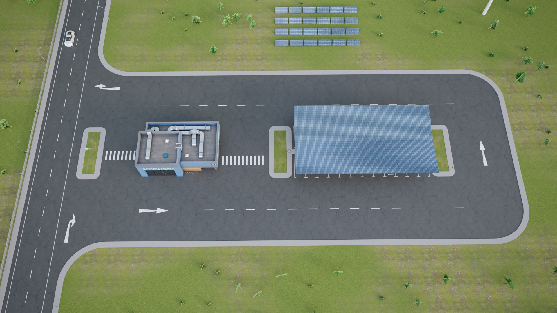 Electric Vehicle Charging Station 5 3D model_14