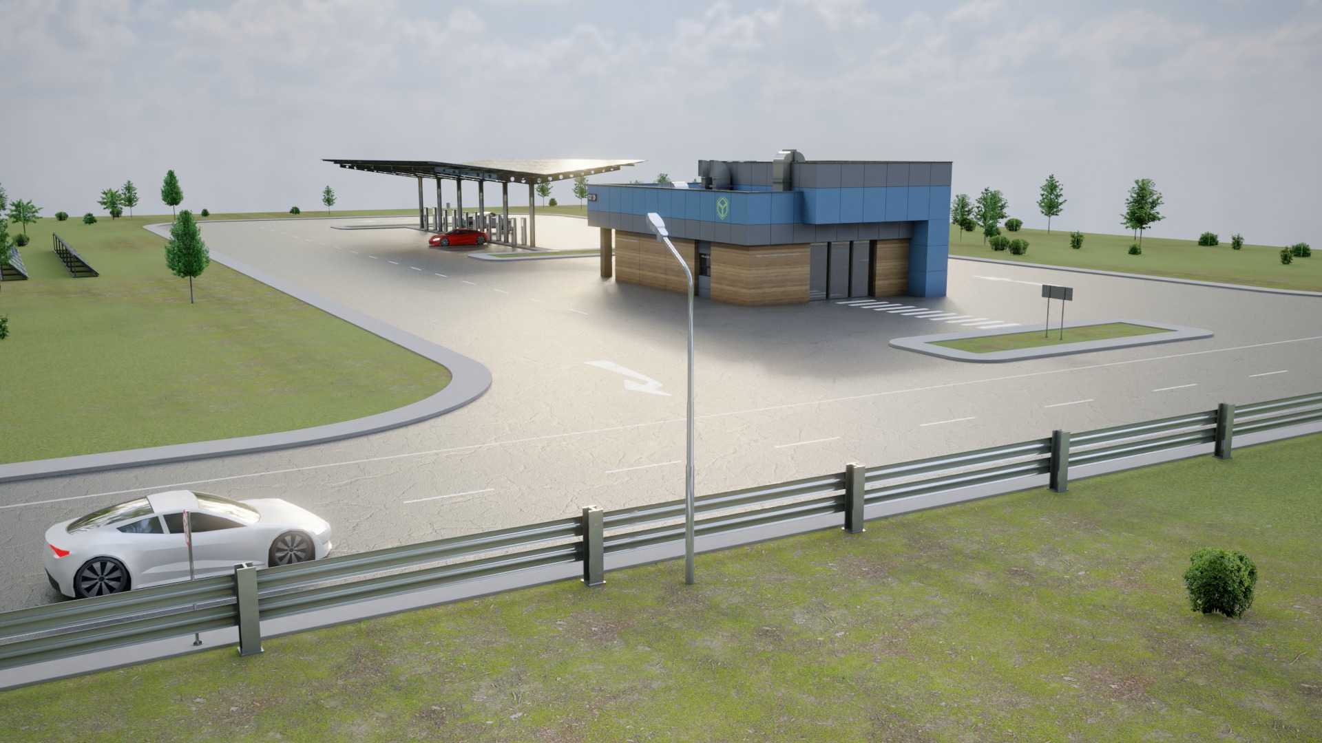 Electric Vehicle Charging Station 5 3D model_15