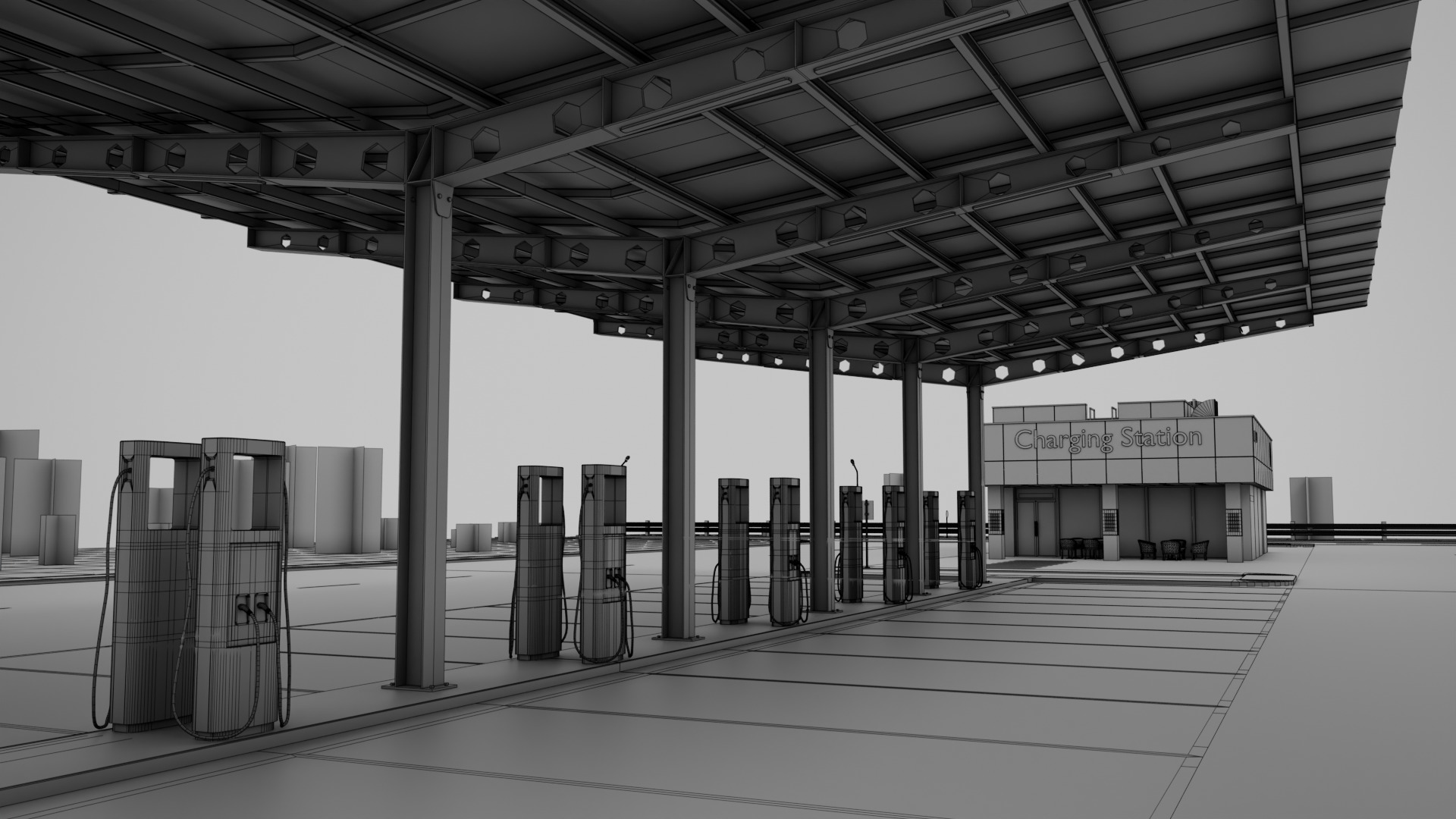 Electric Vehicle Charging Station 5 3D model_24