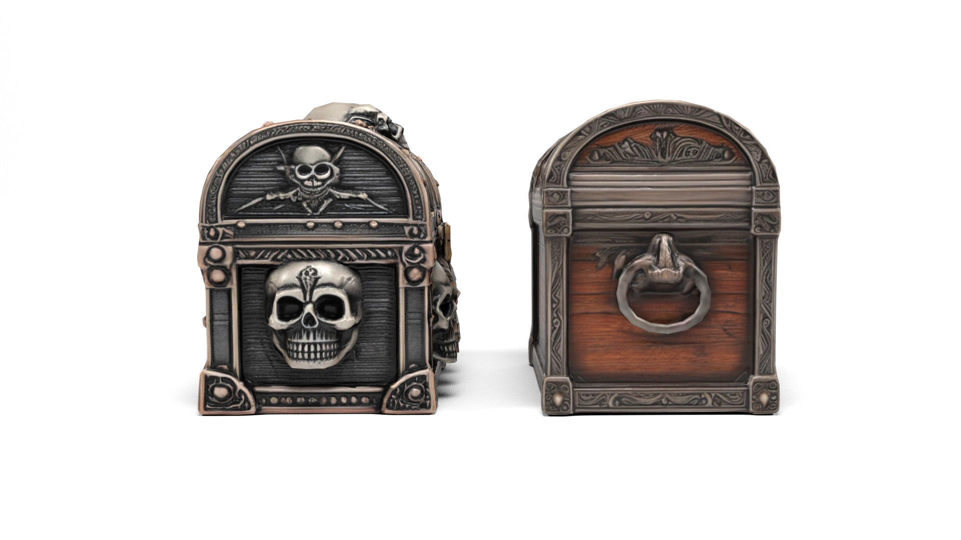 Mysterious Chests Low-poly 3D model_5