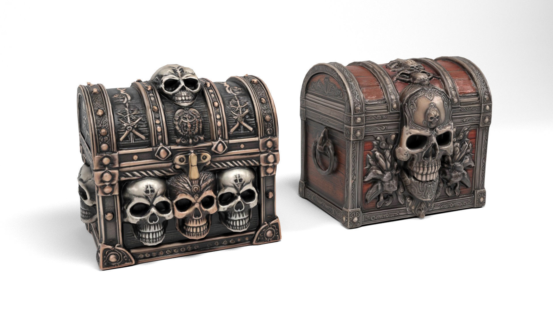 Mysterious Chests Low-poly 3D model_2