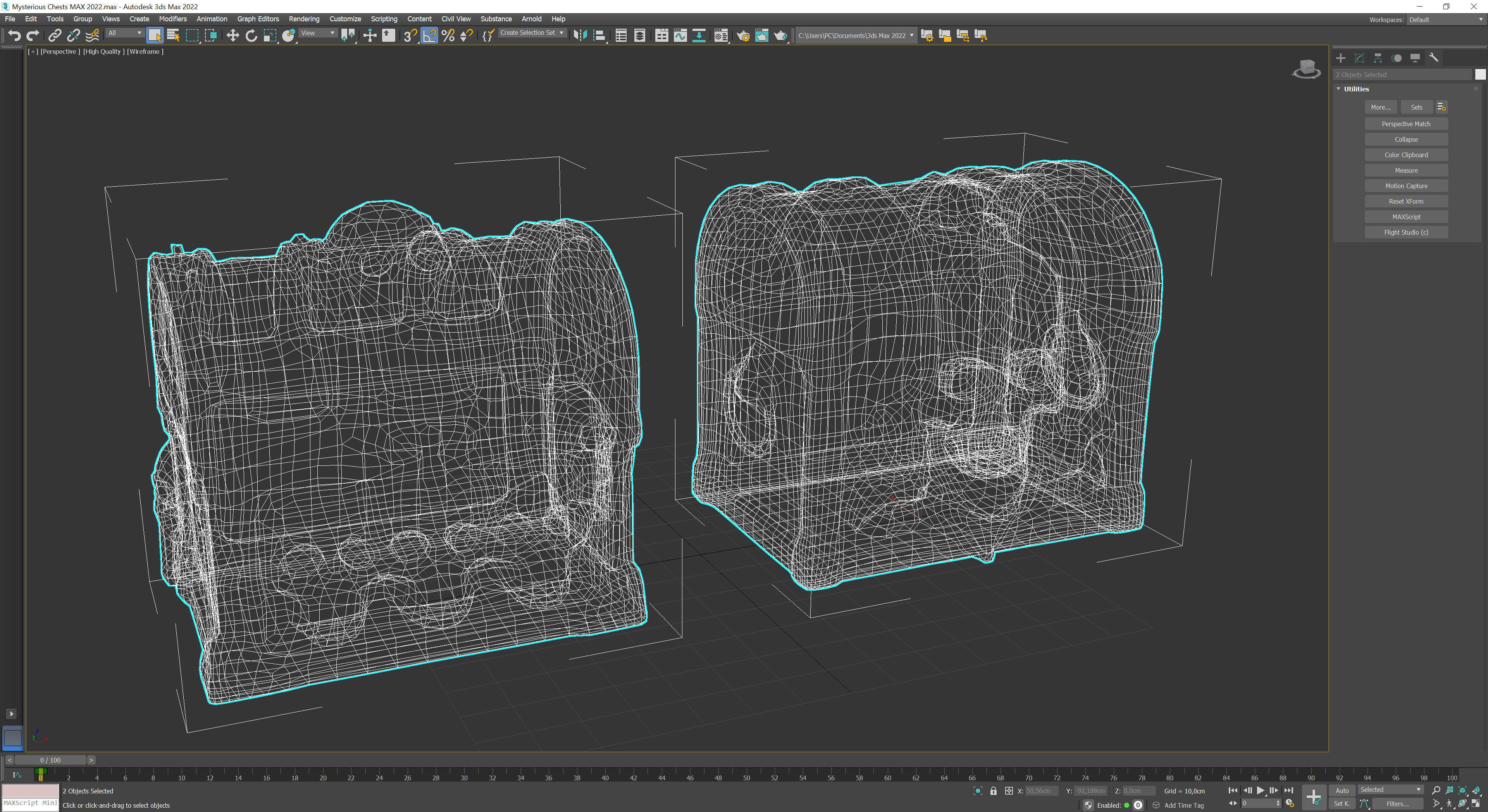 Mysterious Chests Low-poly 3D model_11