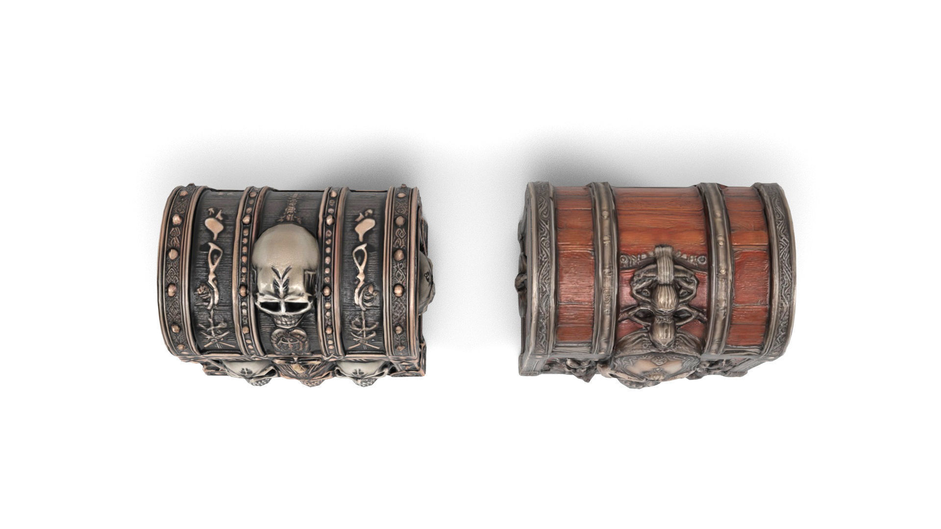 Mysterious Chests Low-poly 3D model_6