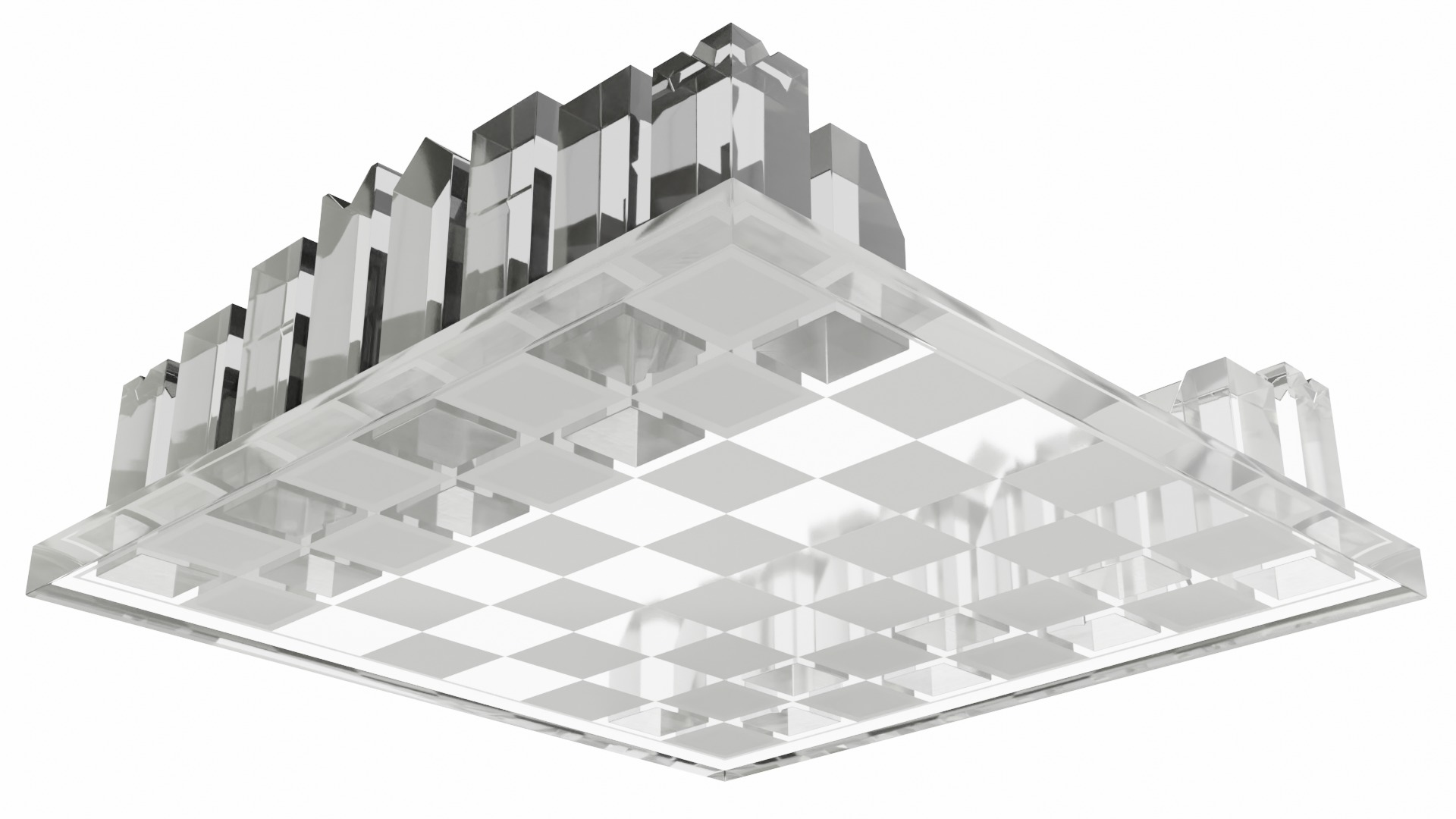 Crystal Chess Set 3D model_1