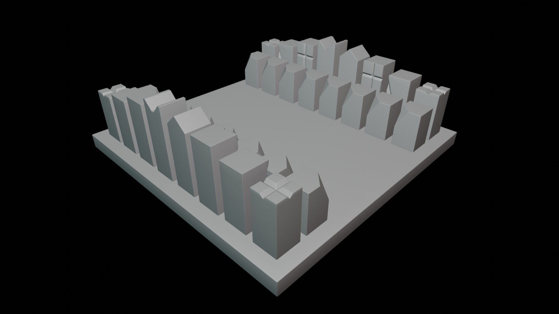 Crystal Chess Set 3D model_4