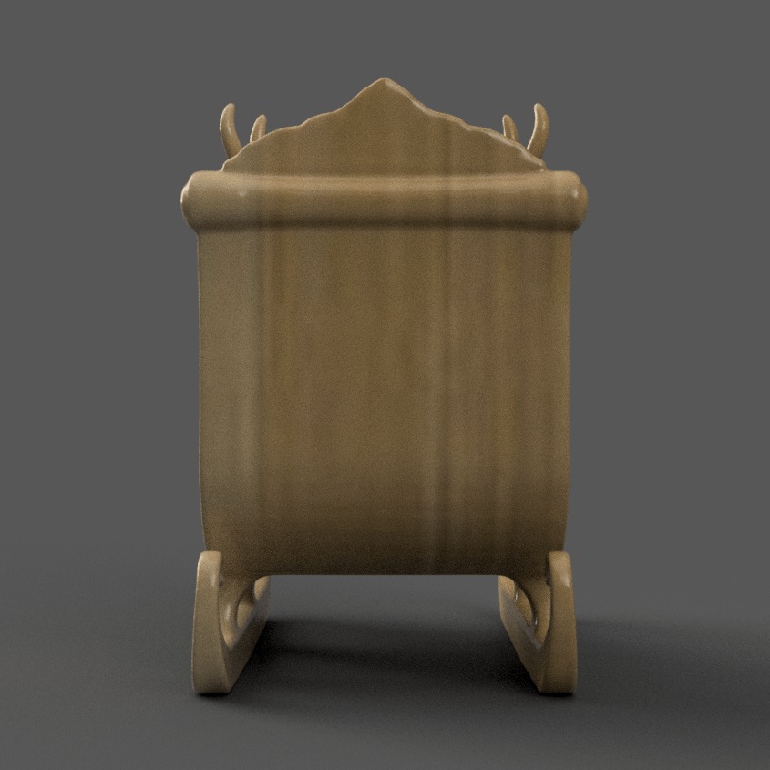 Santa Sleigh Christmas Decorations planter - vase - garden 6 3D print model_3