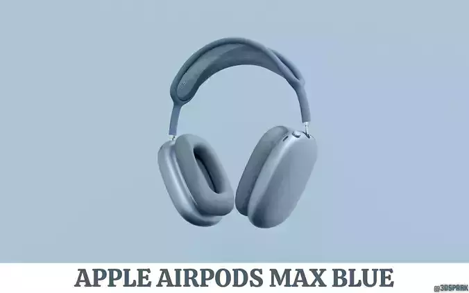 Apple AirPods Max 3D Model By Apple Blue Colour