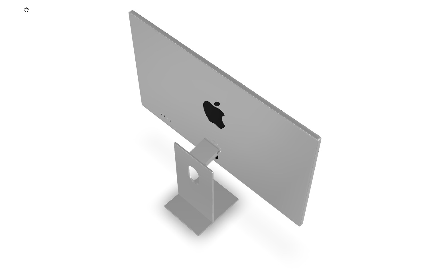 Apple monitor 3D model_2