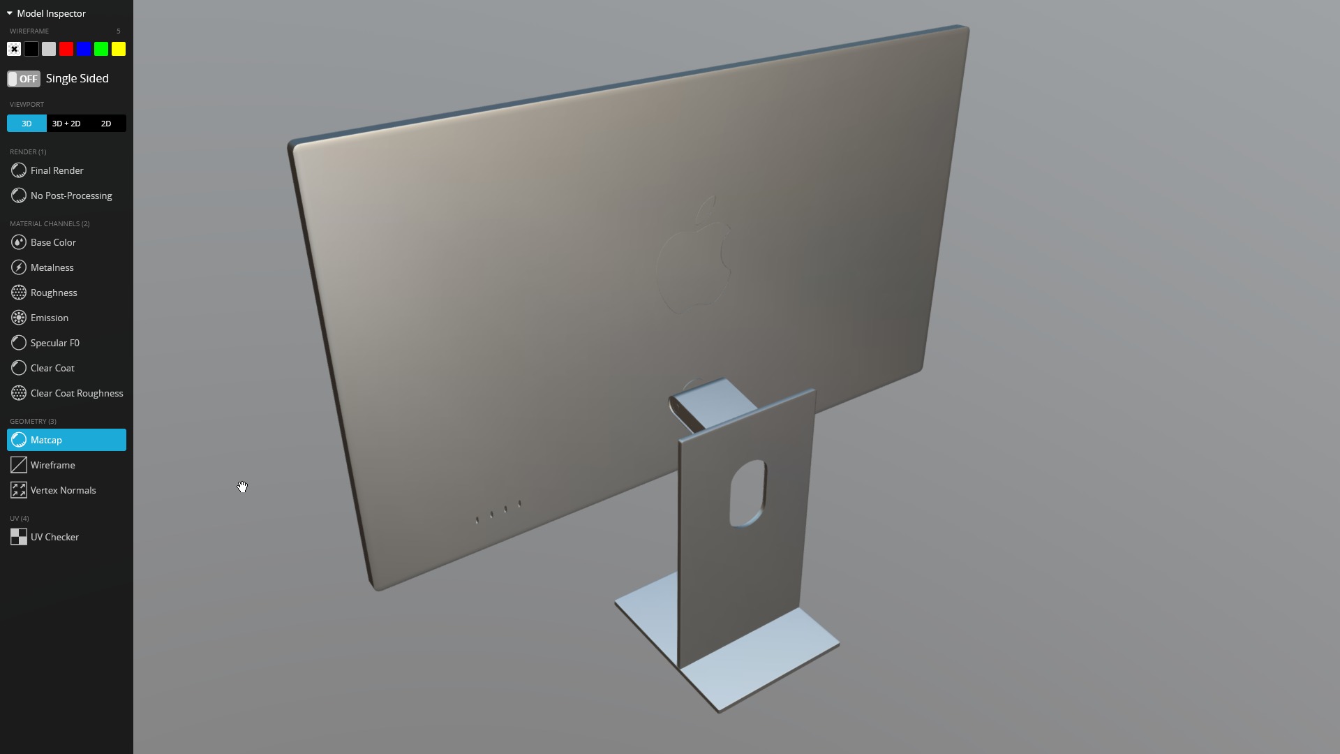 Apple monitor 3D model_7