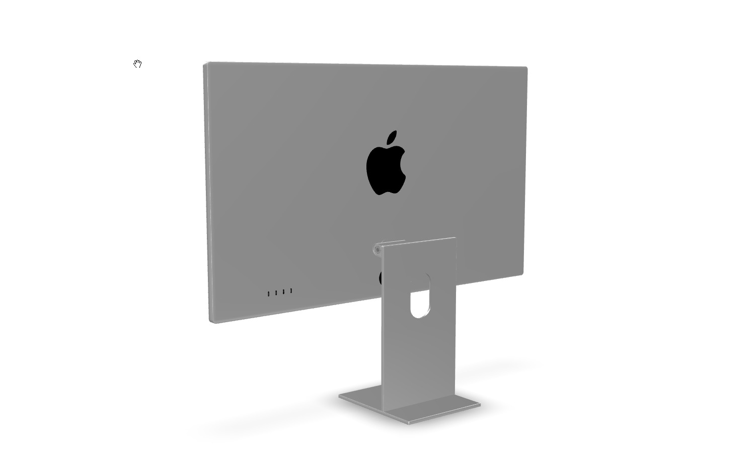 Apple monitor 3D model_4
