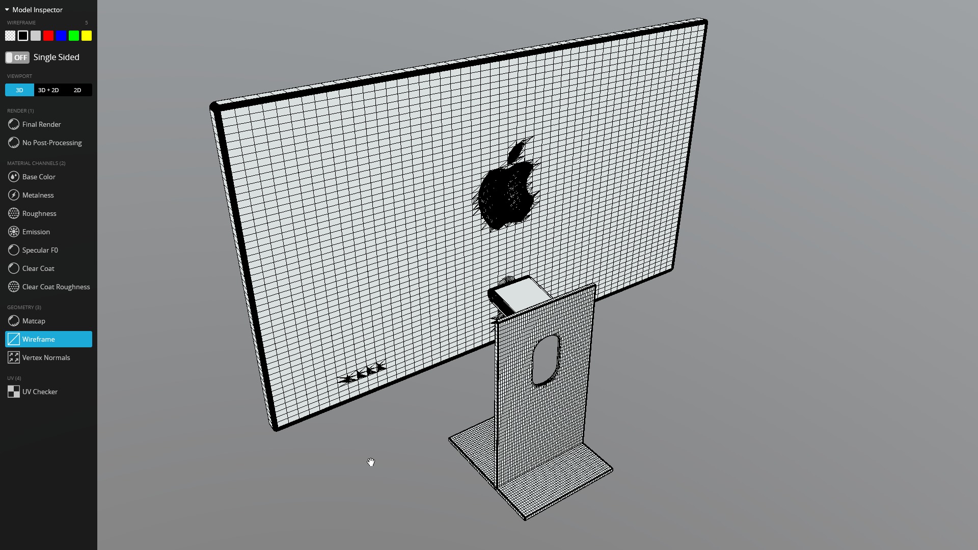 Apple monitor 3D model_9