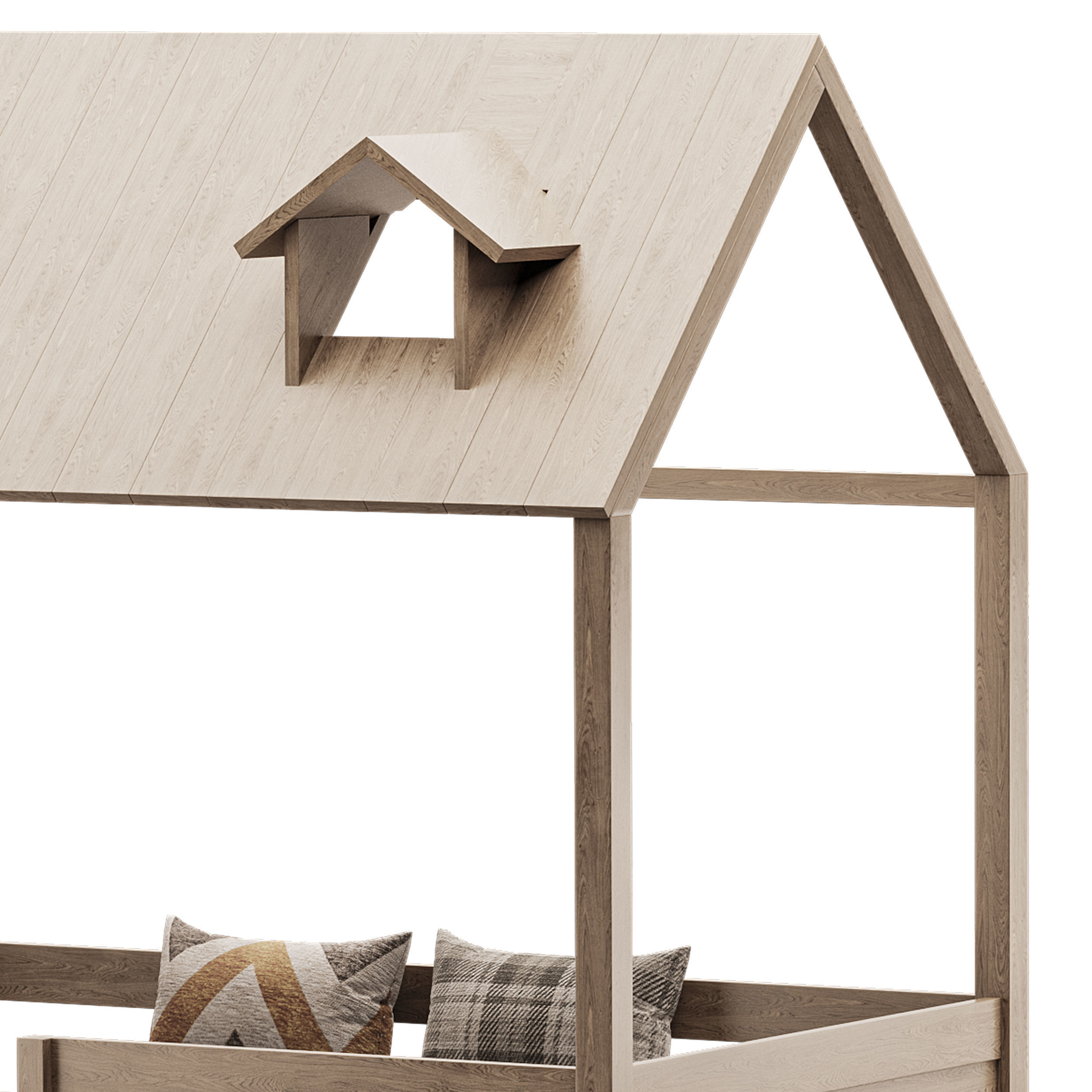 Bed Frame with Trundle 3D model_10