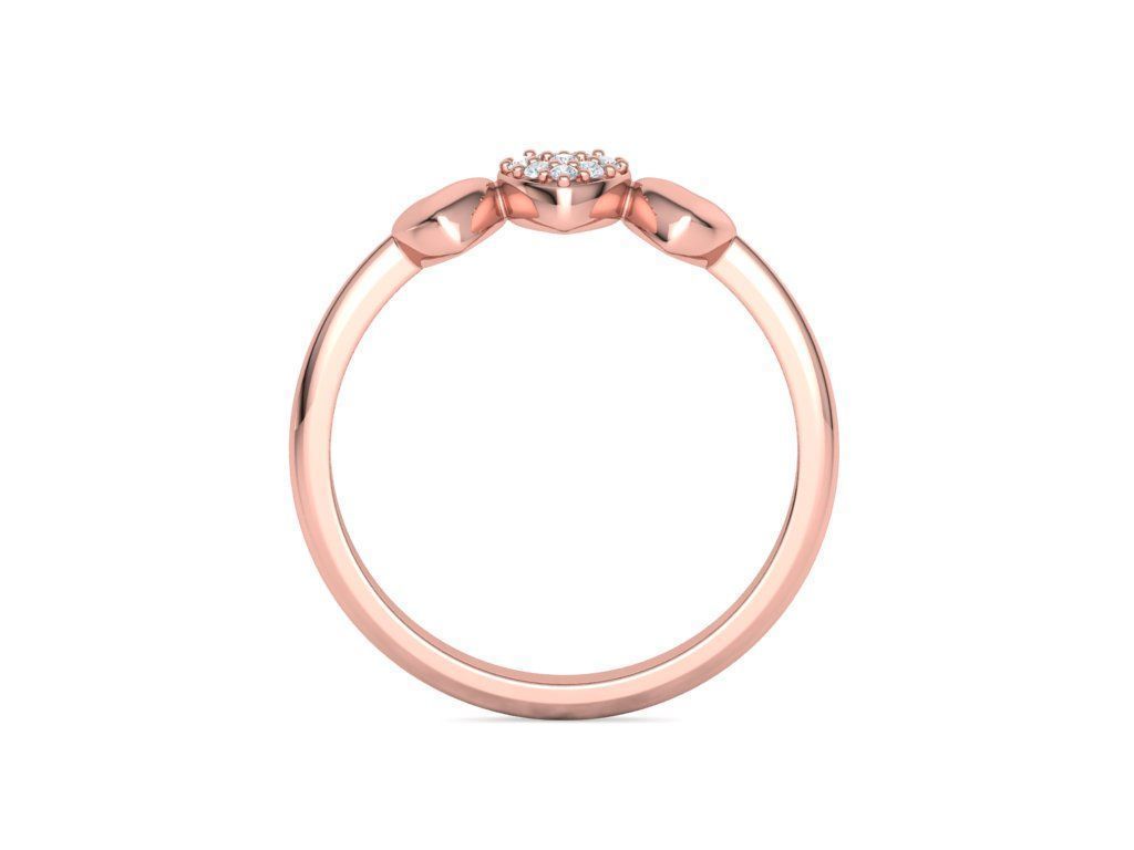 3 Hearts Diamond Fashion Woman Ring Love-Heart symbol ring 3D print model_24