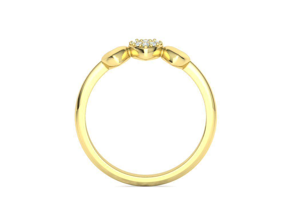 3 Hearts Diamond Fashion Woman Ring Love-Heart symbol ring 3D print model_25