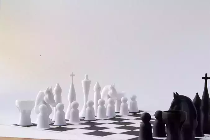 October Chess Set 3D print model