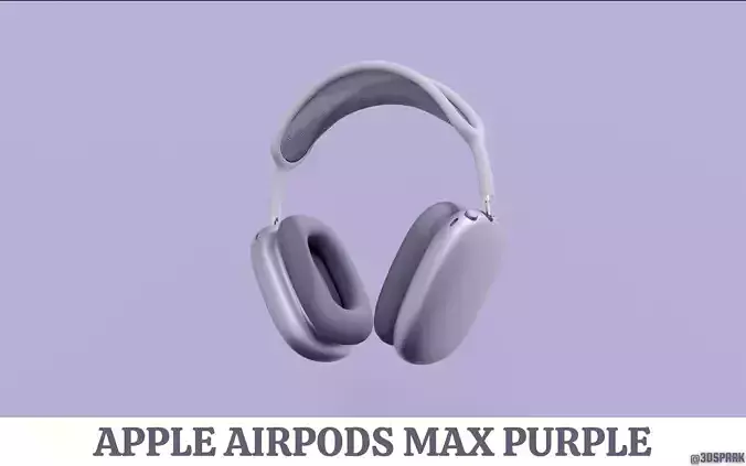 Apple AirPods Max 3D Model By Apple Purple Colour 3D model