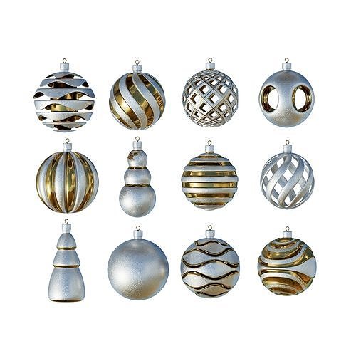 Christmas New Year Ornaments Toys 3D model