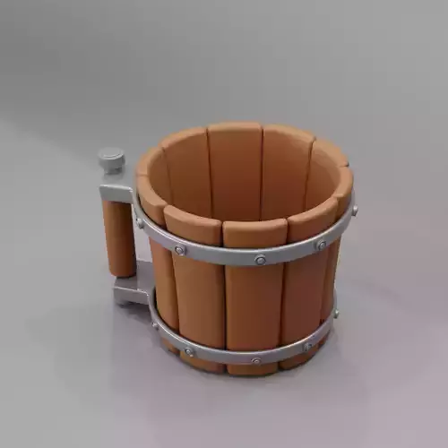 Cartoonist wooden pot