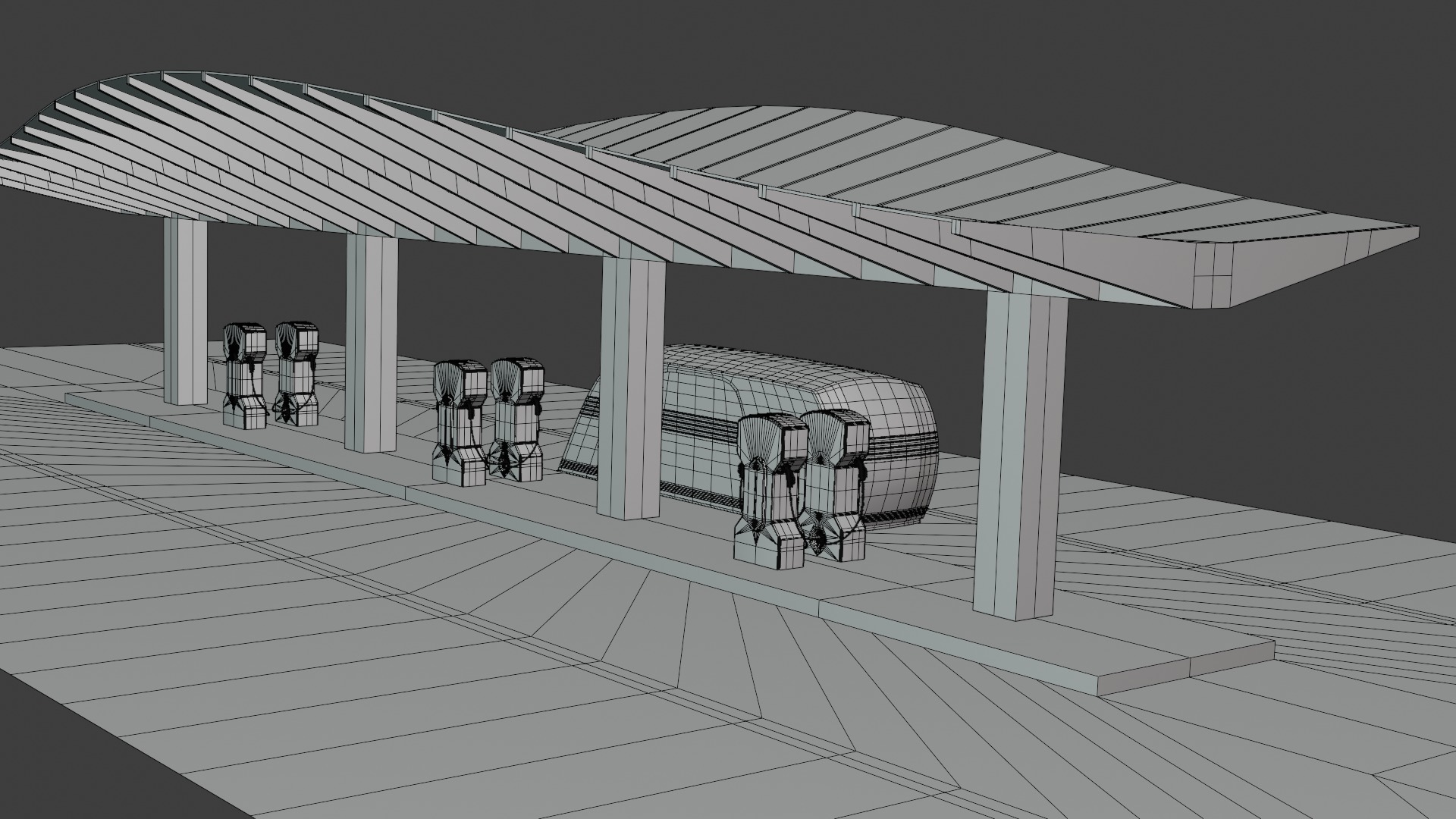 EV charger with Robovan 3D model_8