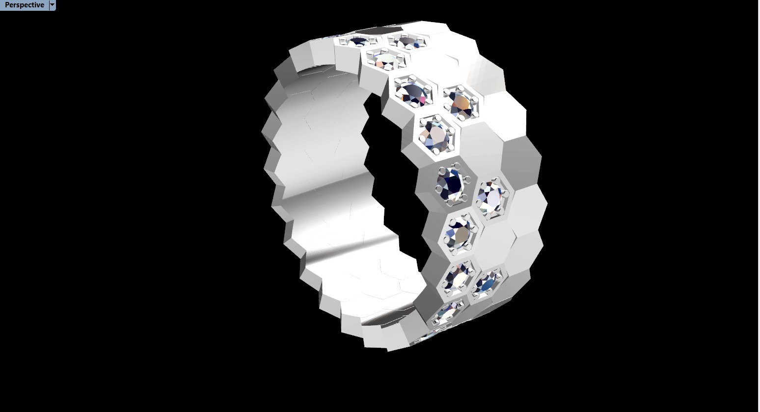 Chaumet 3 row Ring bee my love 3D print model_3