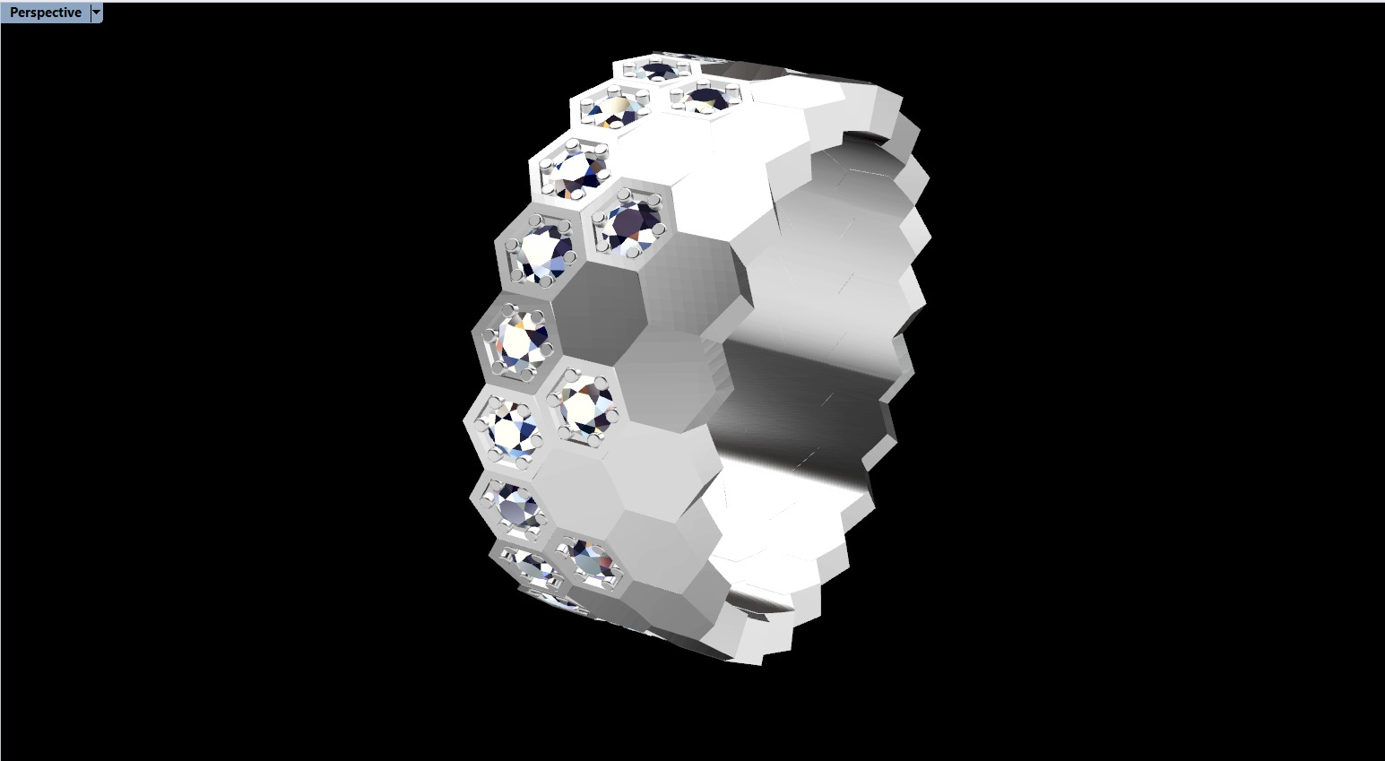 Chaumet 3 row Ring bee my love 3D print model_4