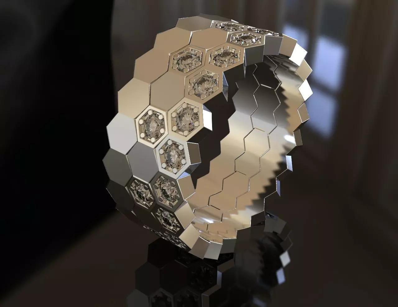 Chaumet 3 row Ring bee my love 3D print model_0