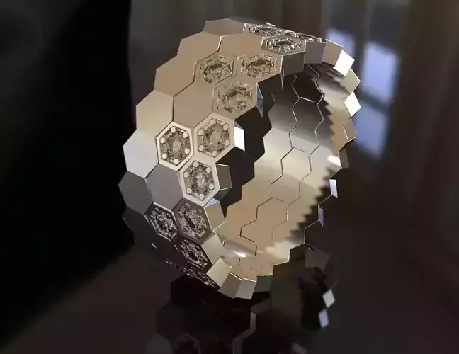 Chaumet 3 row Ring bee my love 3D print model