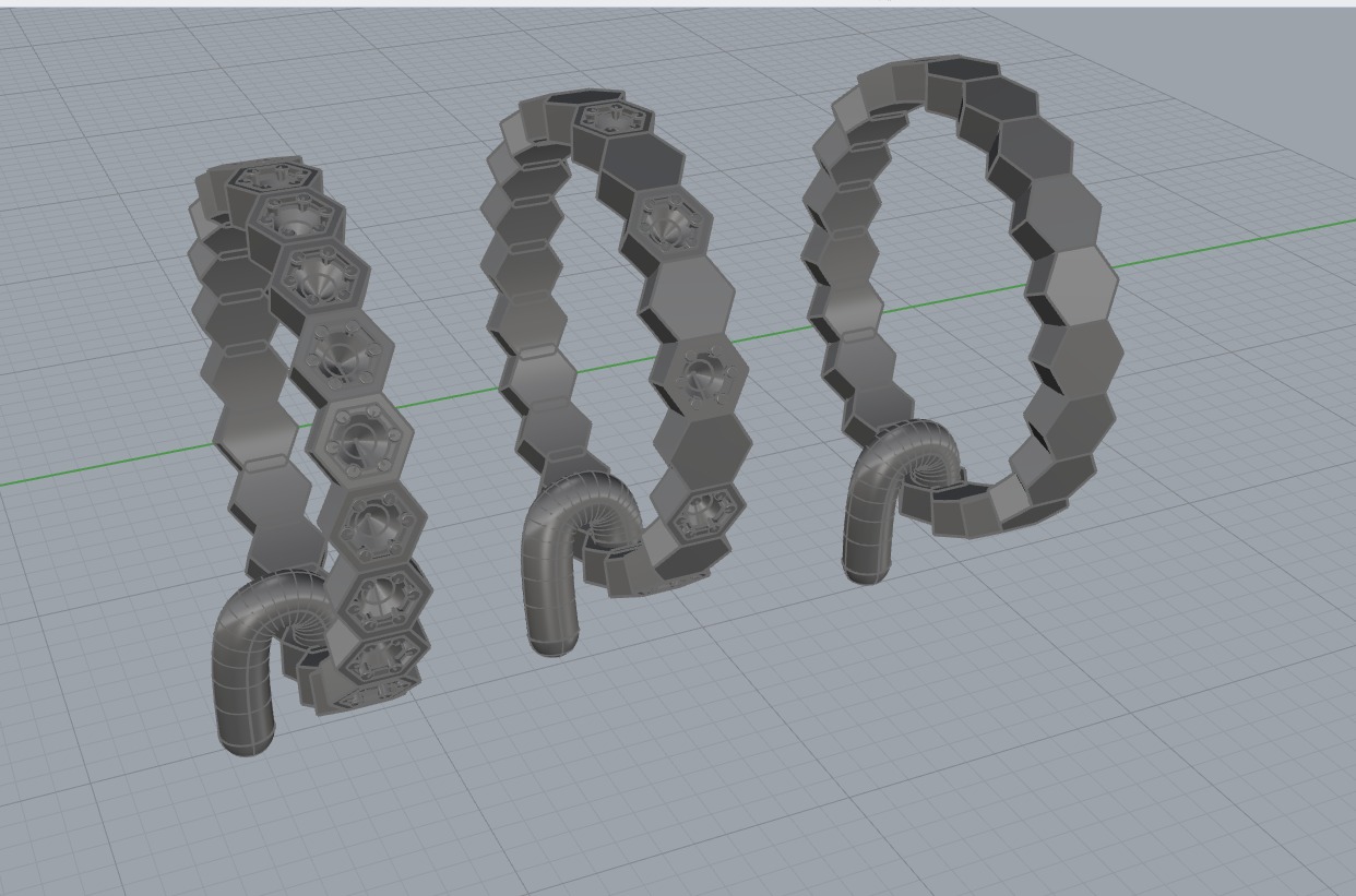 Chaumet 3 row Ring bee my love 3D print model_11