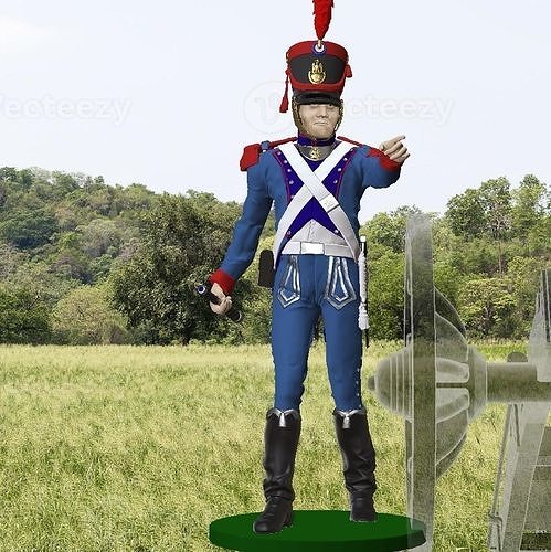 Napoleonic Artillery Officer  3D print model