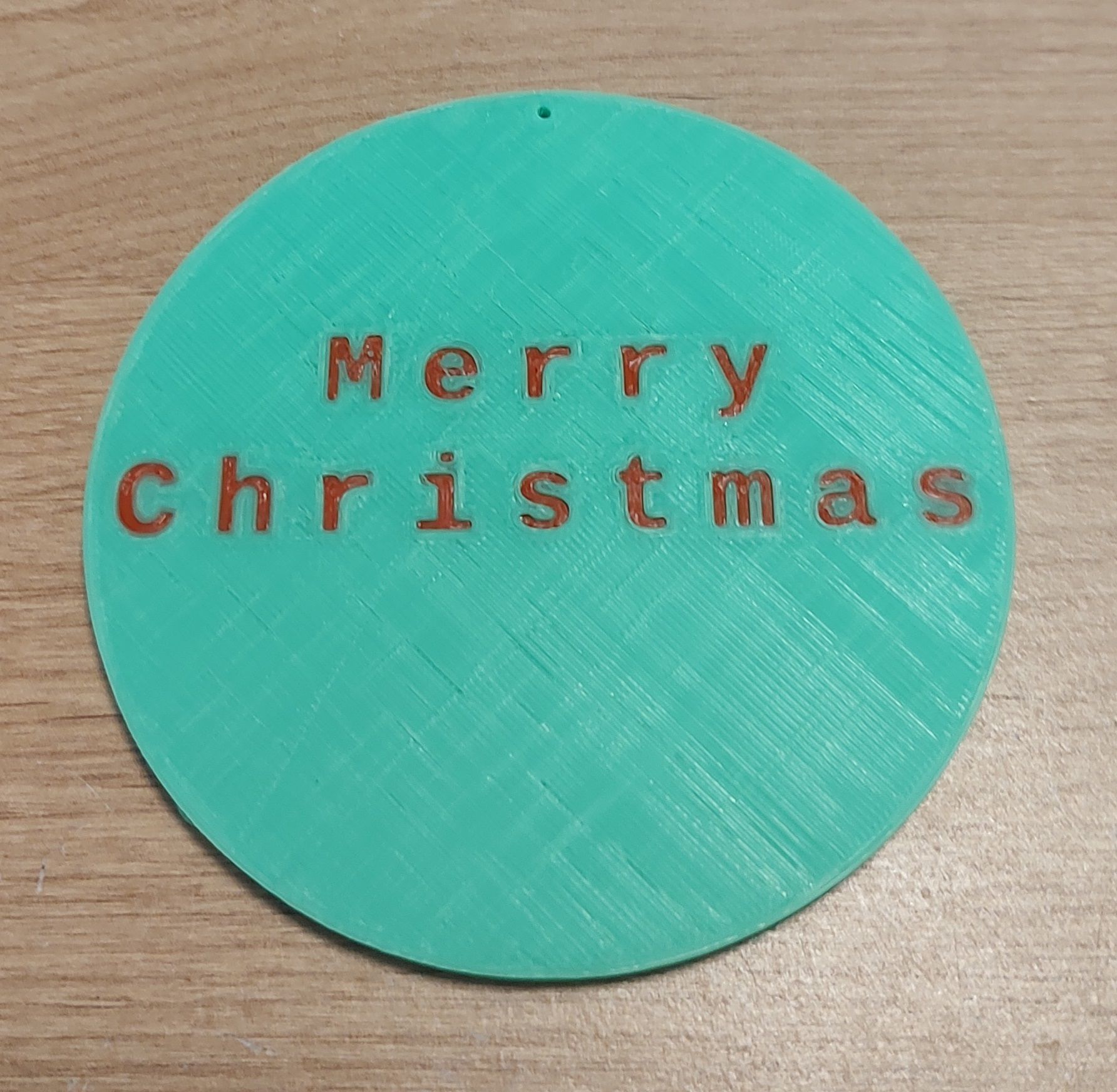 Christmas themed drink coaster or tree ornament 3D print model_1