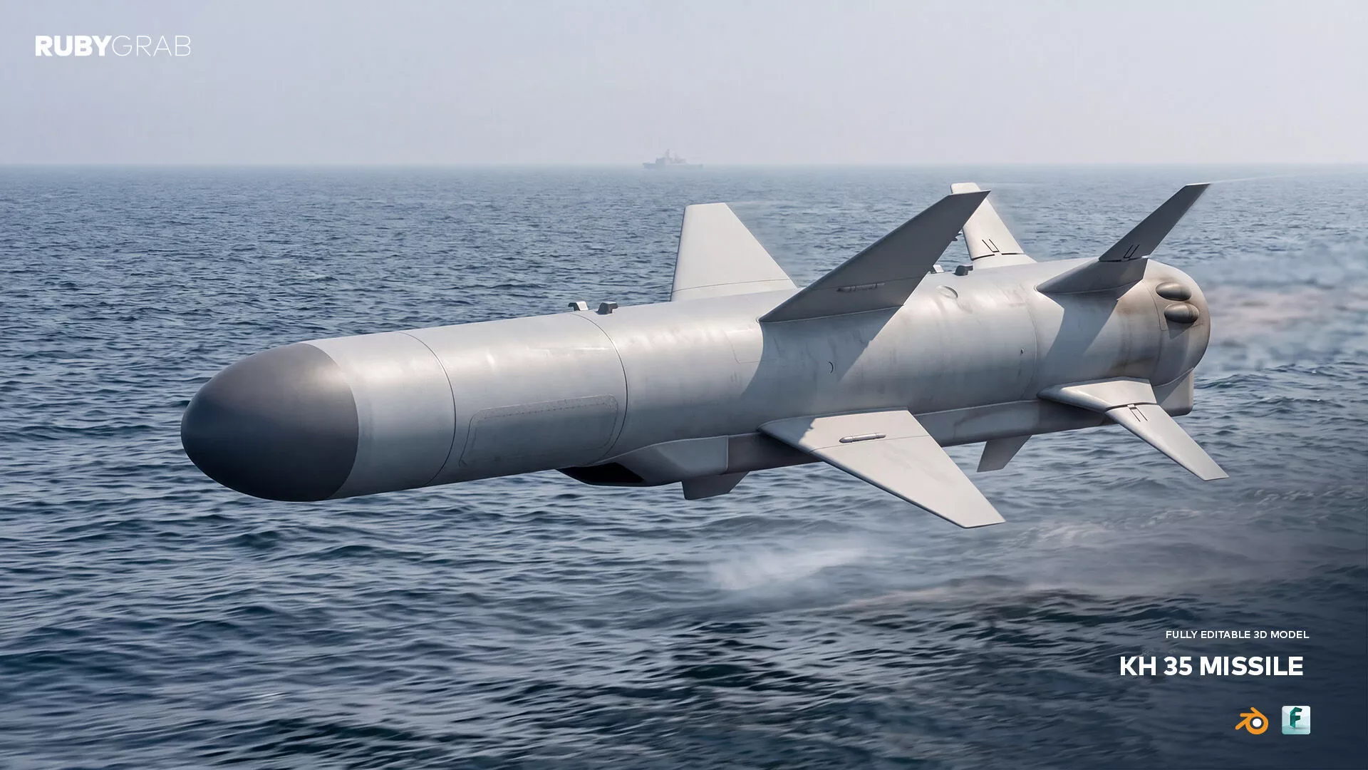 KH 35 Missile 3D Model 3D model
