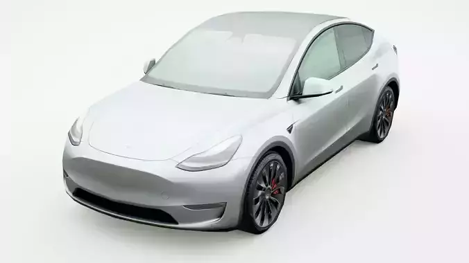 Tesla Model Y 2023 Low-poly 3D model
